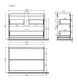 Тумба напольная под раковину Sancos Libra Floor LB120F-1ECH 120 см дуб чарльстон