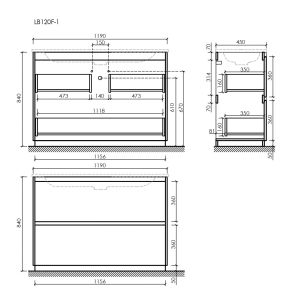 Тумба напольная под раковину Sancos Libra Floor LB120F-1W 120 см белый