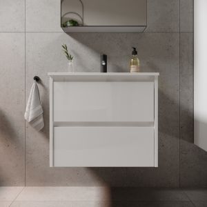 Подвесная тумба под раковину Sancos Libra LB60W 60см белый глянец