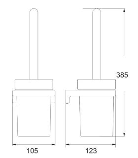 Ёршик для унитаза Rose RG1800C белый Ёршик для унитаза Rose RG1800C белый