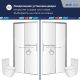 Душевая дверь RGW LE-12 34121215-11 150 см профиль хром стекло прозрачное