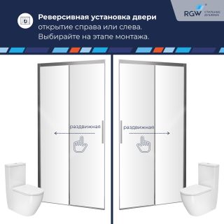 Душевая дверь RGW LE-12 34121218-11 180 см профиль хром стекло прозрачное