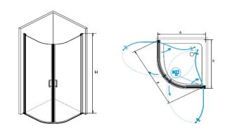 Душевой уголок RGW LE-54 800х800х1950