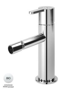 Смеситель для биде однорычажный, белый матовый Cezares LEAF-BSM-BIO