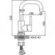 Смеситель для раковины Ledeme L1099B черный