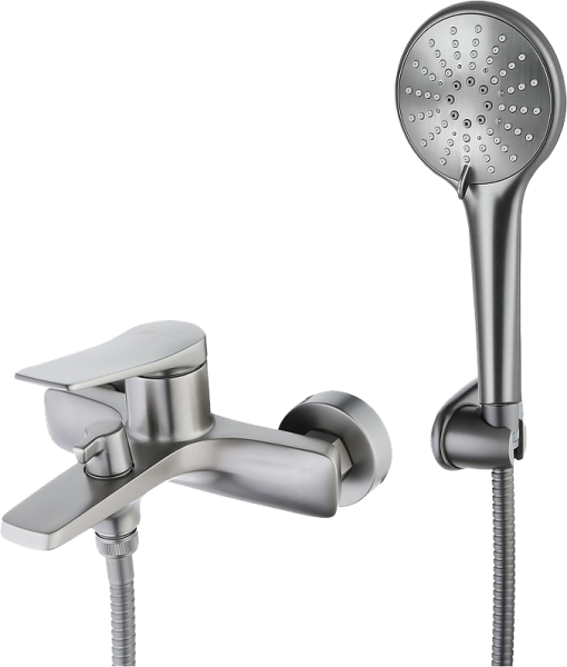 Смеситель для ванны с душем Lemark Bronx LM3714GM графит Смеситель для ванны с душем Lemark Bronx LM3714GM графит