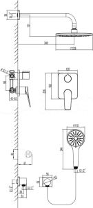 Смеситель Lemark Bronx LM3729GM для душа встраиваемый