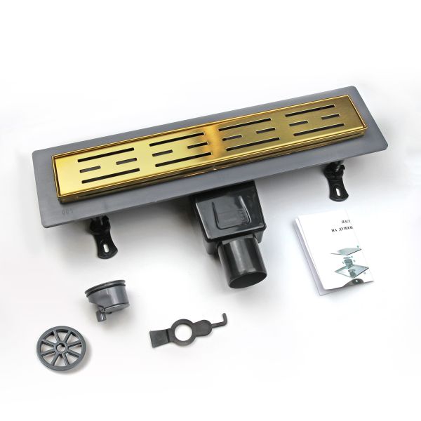 Душевой лоток RGW Drain Leo-30Gb 60213040-06 40 см золото брашированное Душевой лоток RGW Drain Leo-30Gb 60213040-06 40 см золото брашированное