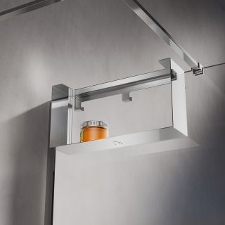 Полка для душевого ограждения Loft, 400x200x120, полированная сталь Полка для душевого ограждения Loft, 400x200x120, полированная сталь