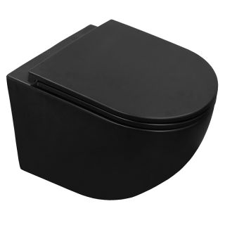 Унитаз подвесной Azario Grado AZ-0046N-MB безободковый чёрный матовый