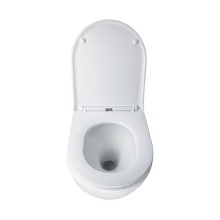 Унитаз подвесной Azario Adagio AZ-5177T-WHT безободковый торнадо белый