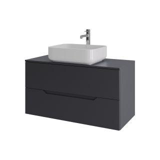 Тумба с раковиной Orange Лайн Li-100TugMDF+B05-500W 100 см графит матовый