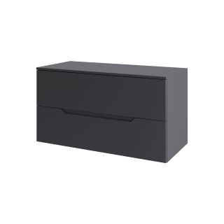 Тумба с раковиной Orange Лайн Li-100TugMDF+B07-500W 100 см графит матовый