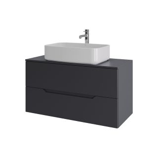 Тумба с раковиной Orange Лайн Li-100TugMDF+B07-600W 100 см графит матовый