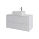 Тумба с раковиной Orange Лайн Li-100TuwMDF+B02-460W 100 см белый матовый