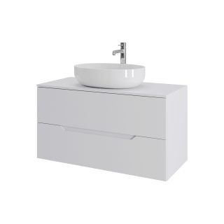 Тумба с раковиной Orange Лайн Li-100TuwMDF+B05-520W 100 см белый матовый
