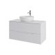 Тумба с раковиной Orange Лайн Li-100TuwMDF+B07-420W 100 см белый матовый