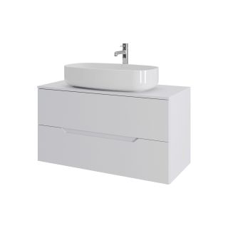 Тумба с раковиной Orange Лайн Li-100TuwMDF+B07-675W 100 см белый матовый