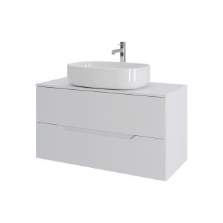 Тумба с раковиной Orange Лайн Li-100TuwMDF+B08-600W 100 см белый матовый