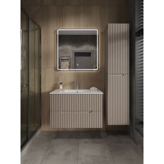 Пенал Orange Лайн Li-35RFPuL 35 см с рифленым фасадом латте матовый