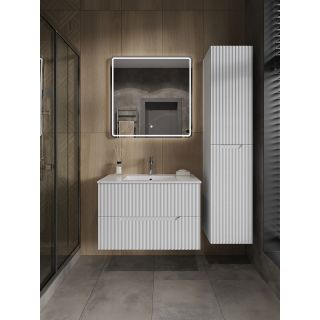 Пенал Orange Лайн Li-35RFPuw 35 см с рифленым фасадом белый матовый