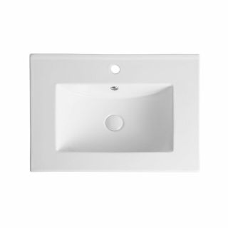 Тумба с раковиной Orange Лайн Li-60Tub+Ra 60 см чёрный матовый