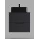 Тумба с раковиной Orange Лайн Li-60TugMDF+B02-460MB 60 см графит матовый/чёрный матовый