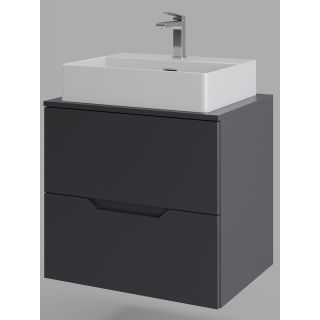Тумба с раковиной Orange Лайн Li-60TugMDF+B04-500W 60 см графит матовый