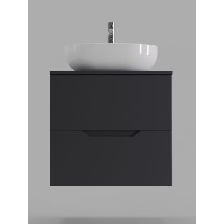 Тумба с раковиной Orange Лайн Li-60TugMDF+B05-480W 60 см графит матовый
