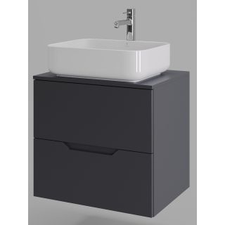 Тумба с раковиной Orange Лайн Li-60TugMDF+B05-500W 60 см графит матовый