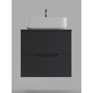 Тумба с раковиной Orange Лайн Li-60TugMDF+B05-500W 60 см графит матовый