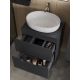 Тумба с раковиной Orange Лайн Li-60TugMDF+B05-520W 60 см графит матовый