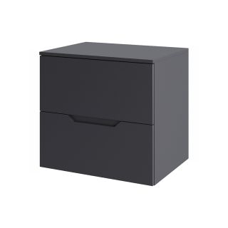 Тумба с раковиной Orange Лайн Li-60TugMDF+B07-500W 60 см графит матовый
