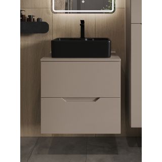 Тумба с раковиной Orange Лайн Li-60TuLMDF+B01-475MB 60 см латте матовый