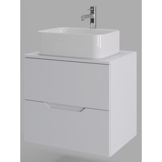 Тумба с раковиной Orange Лайн Li-60TuwMDF+B02-460W 60 см белый матовый