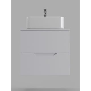 Тумба с раковиной Orange Лайн Li-60TuwMDF+B02-460W 60 см белый матовый