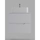Тумба с раковиной Orange Лайн Li-60TuwMDF+B02-460W 60 см белый матовый