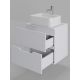 Тумба с раковиной Orange Лайн Li-60TuwMDF+B02-460W 60 см белый матовый