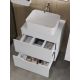 Тумба с раковиной Orange Лайн Li-60TuwMDF+B02-460W 60 см белый матовый