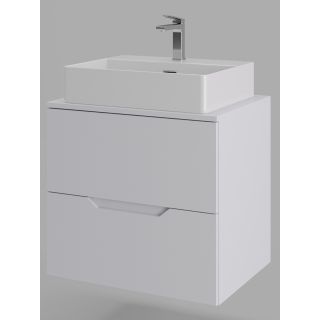 Тумба с раковиной Orange Лайн Li-60TuwMDF+B04-500W 60 см белый матовый