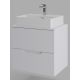 Тумба с раковиной Orange Лайн Li-60TuwMDF+B04-500W 60 см белый матовый