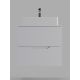 Тумба с раковиной Orange Лайн Li-60TuwMDF+B04-500W 60 см белый матовый