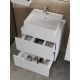 Тумба с раковиной Orange Лайн Li-60TuwMDF+B04-500W 60 см белый матовый