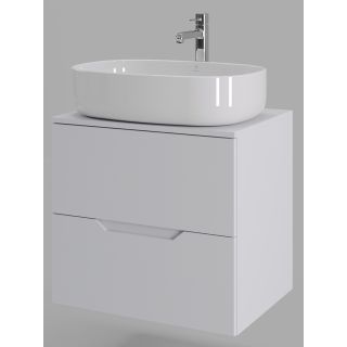 Тумба с раковиной Orange Лайн Li-60TuwMDF+B04-600W 60 см белый матовый