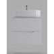 Тумба с раковиной Orange Лайн Li-60TuwMDF+B04-600W 60 см белый матовый