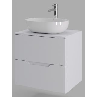 Тумба с раковиной Orange Лайн Li-60TuwMDF+B05-480W 60 см белый матовый