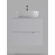 Тумба с раковиной Orange Лайн Li-60TuwMDF+B05-480W 60 см белый матовый