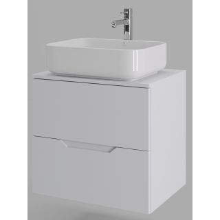 Тумба с раковиной Orange Лайн Li-60TuwMDF+B05-500W 60 см белый матовый