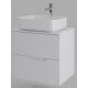 Тумба с раковиной Orange Лайн Li-60TuwMDF+B05-500W 60 см белый матовый