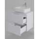 Тумба с раковиной Orange Лайн Li-60TuwMDF+B05-500W 60 см белый матовый